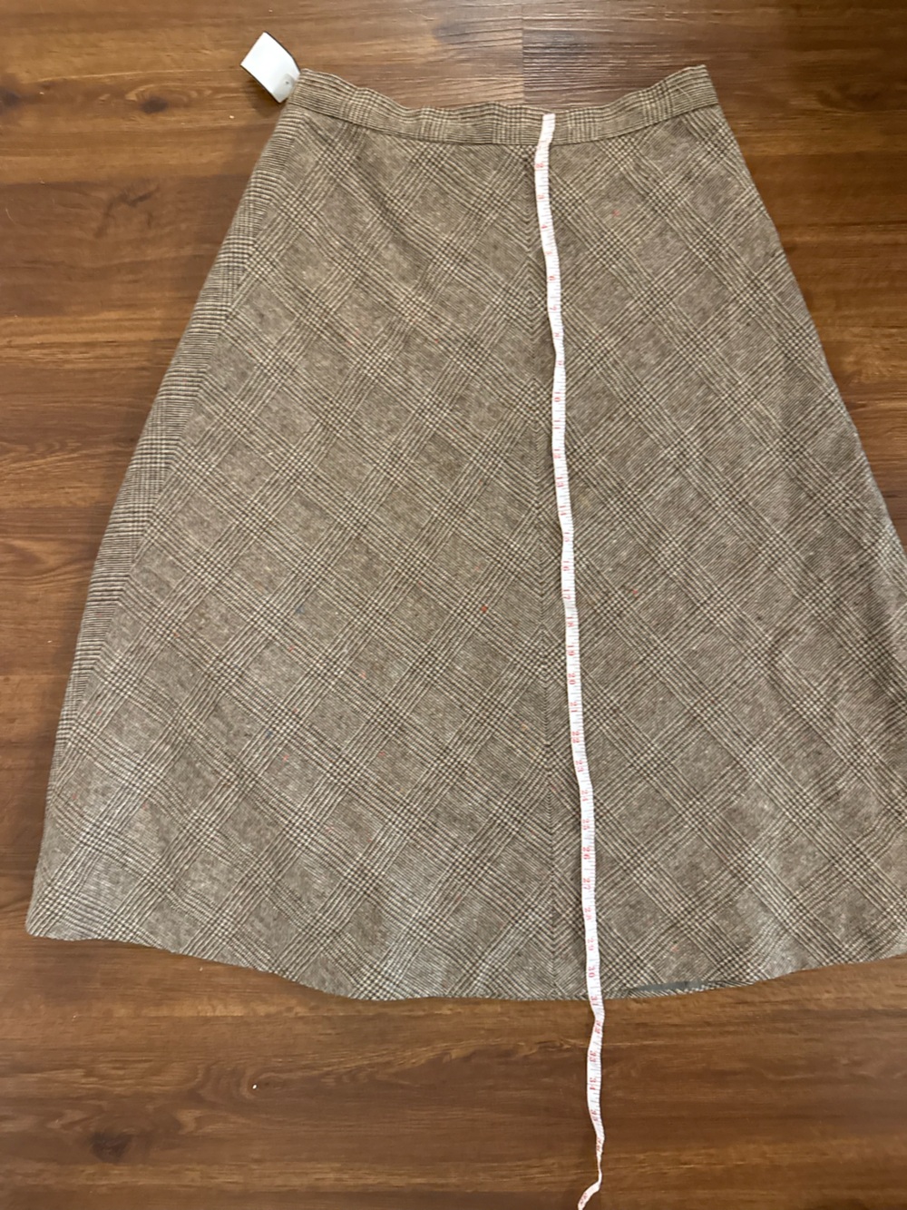 Women's Brown Plaid Maxi Skirt — Classic A-Line Style